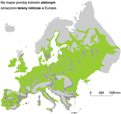 uytki rolne w Europie mapa tereny rolnicze